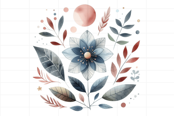 Download Watercolor Flower Leaves, Abstract Shape - Shape Collection