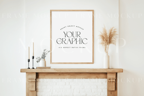 Download Modern Wood Wall Art Frame Mockup - Modern wood Collection