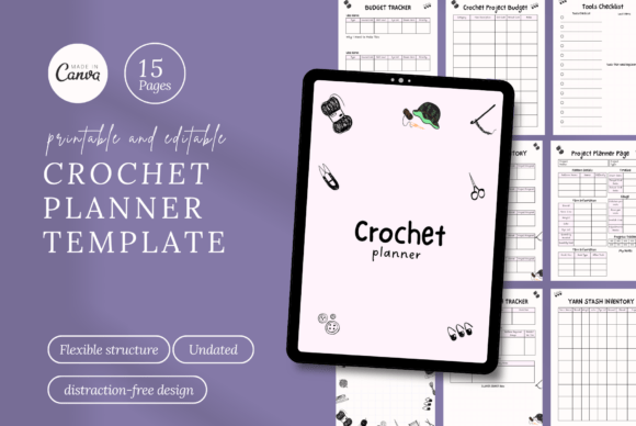 Download Ultimate Crochet Planner Template Canva - Planner Collection