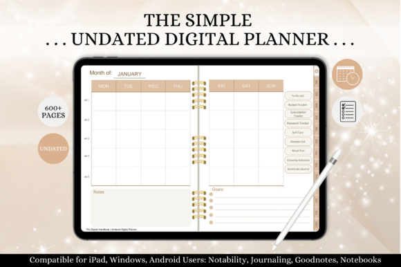 Download Daily Life Digital Planner ( 620 Pages ) - Planner Collection