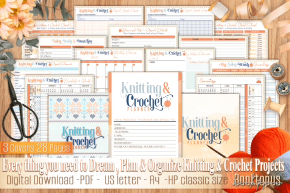Download The Knitting &amp; Crochet Project Planner - Planner Collection