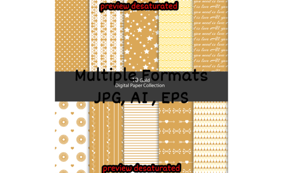 Download Golden Patterns with Shapes - Shape Collection