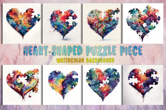 Download Heart-shaped Puzzle Piece Background - Shape Collection